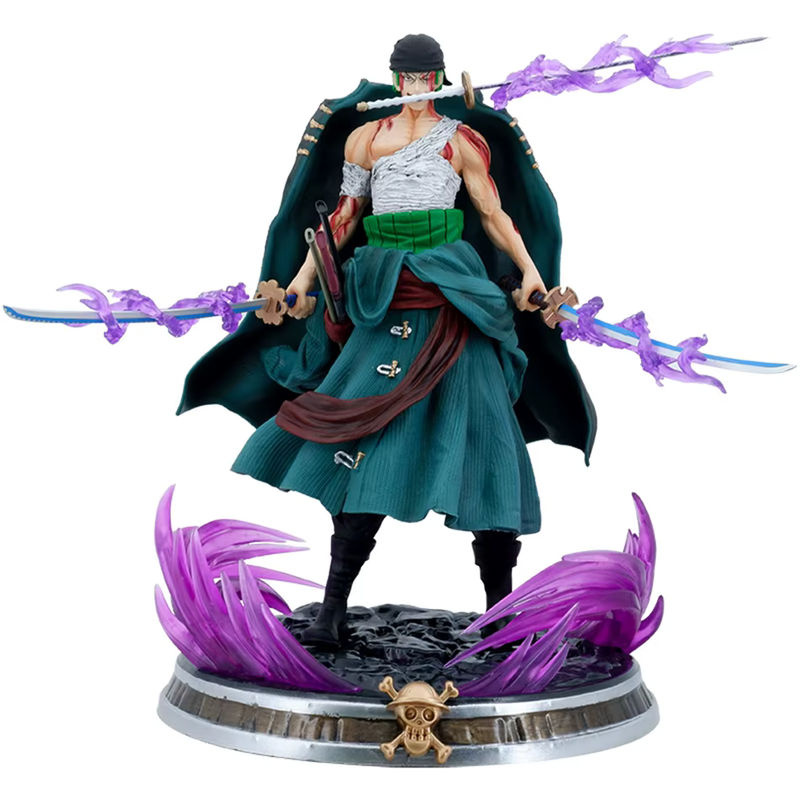 Bandai Roronoa Zoro Anime Figur Drei-Klingen-Stil aus Kunstharz, mehrfarbig, Höhe: 20 cm - Bild 6