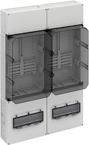Spelsberg Zählerschrank ZVi 9060-S Aufbau in Weiß mit transparentem Deckel - Bild 1