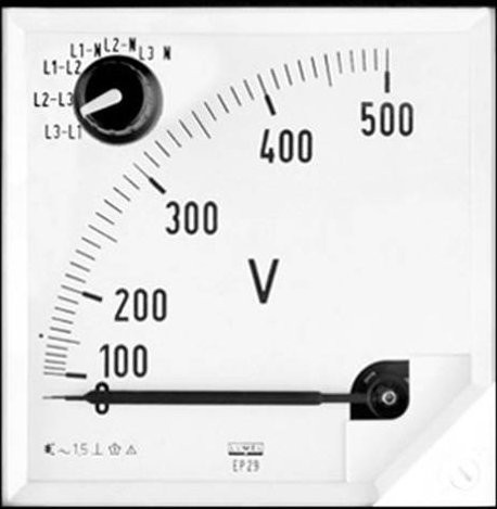 Lumel EP27 500V Einbaumessgerät 500 V/AC in Weiß - Bild 1