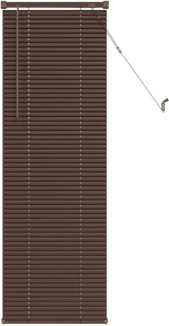 vidaXL Venetianer Jalousie Dunkelbraun mit Muster aus PVC, Breite: 60 cm, Höhe: 150 cm - Bild 1
