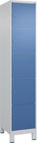 C+P Schließfachschrank Classic PLUS mit Füßen, 1 Abteil, Grau und Blau, B/T/H: 195 x 40 x 50 cm - Bild 1