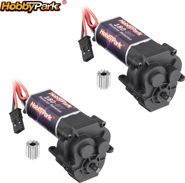 HobbyPark Upgrade 180 Bürstenmotor mit Getriebe, 49,4:1, Edelstahlzahnrad 11T, für Traxxas TRX4M 1/18 - Bild 1
