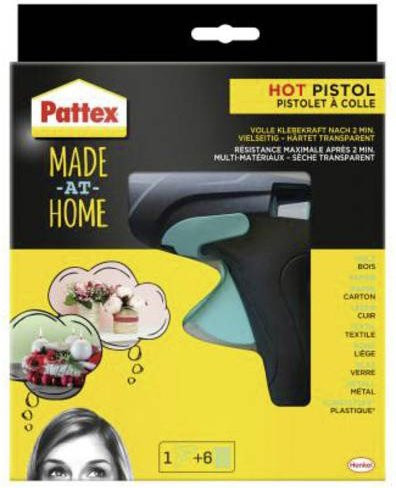 Pattex Made at Home Heißklebepistole 70W mit 6 Heißklebesticks in Schwarz-Blau - Bild 1