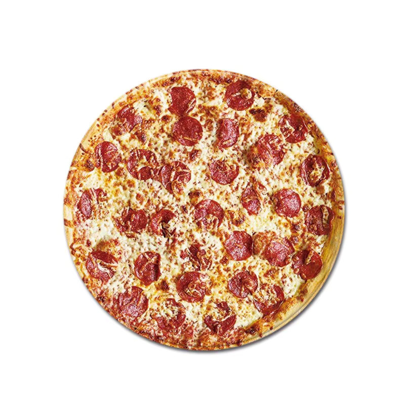 Runder Pizza Motiv Teppich als rutschfeste Dekoration für Wohnzimmer und Schlafzimmer in Mehrfarbig - Bild 2