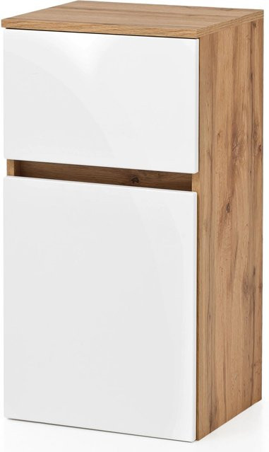 Unterschrank Salerno von Held Möbel in Matt Weiß-Wotaneiche, Breite: 40 cm, Tiefe: 35 cm, Höhe: 79 cm - Bild 1