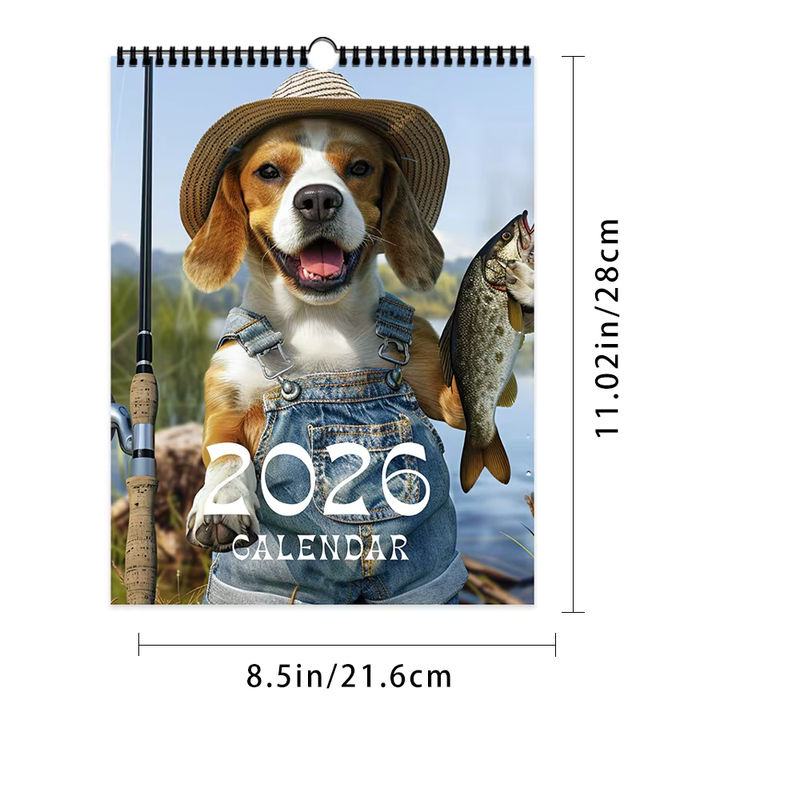 Hunde-Angel Wandkalender 2026 mit 12 ästhetischen Designs in Mehrfarbig, Rechteckig aus Papier - Bild 2