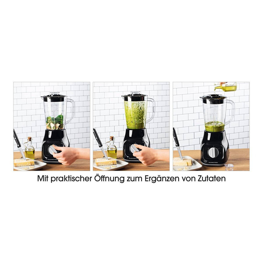 GOURMETmaxx Standmixer in Schwarz mit Edelstahlgehäuse B/H/T: 17,5 x 21 x 37,5 cm - Bild 2
