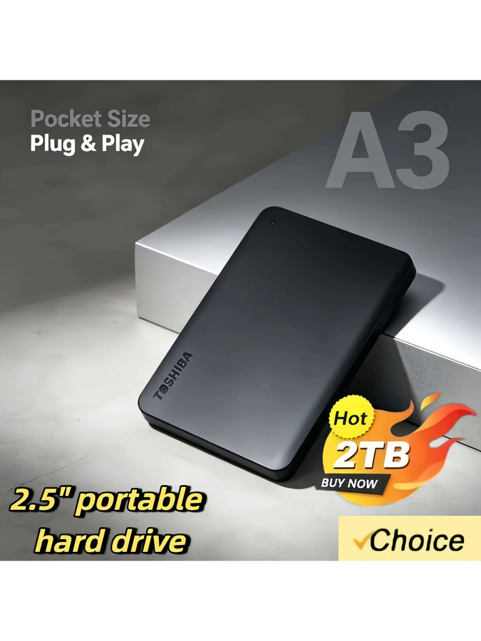 Toshiba Externe Festplatte HDD 2,5 Zoll mit USB-A Anschluss, Schwarz, 500 GB - Bild 4
