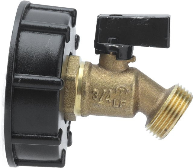 IBC Tote Tank Adapter mit Außengewinde für Schlauchanschluss und Wasserhahn aus Messing und Kunststoff in Mehrfarben - Bild 1