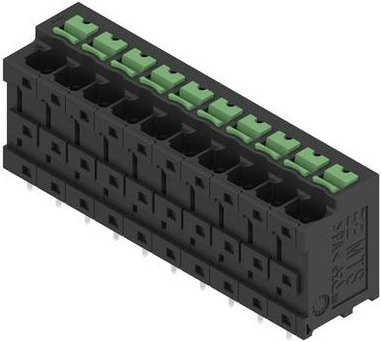 Weidmüller Leiterplattenklemme 4mm² Polzahl 10 Schwarz 10 Stück - Bild 1