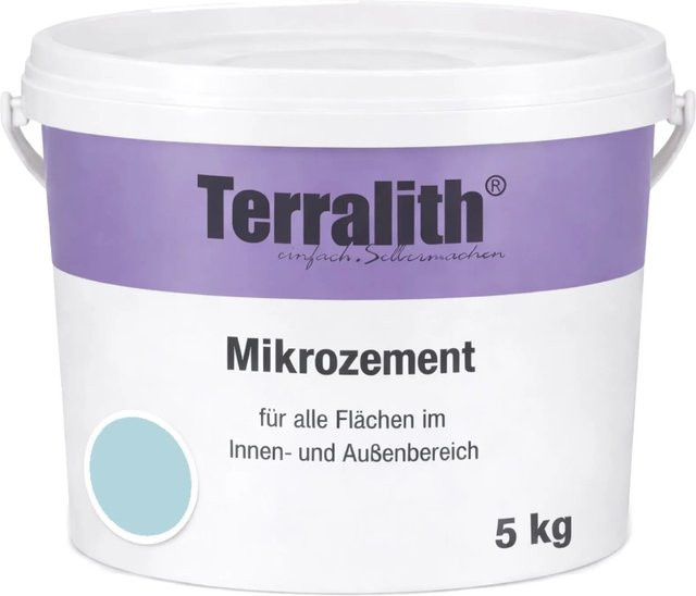 Terralith Mikrozement Fix & Fertig LFC0421 Hellblau 5kg Fein für 3,5qm - Bild 1