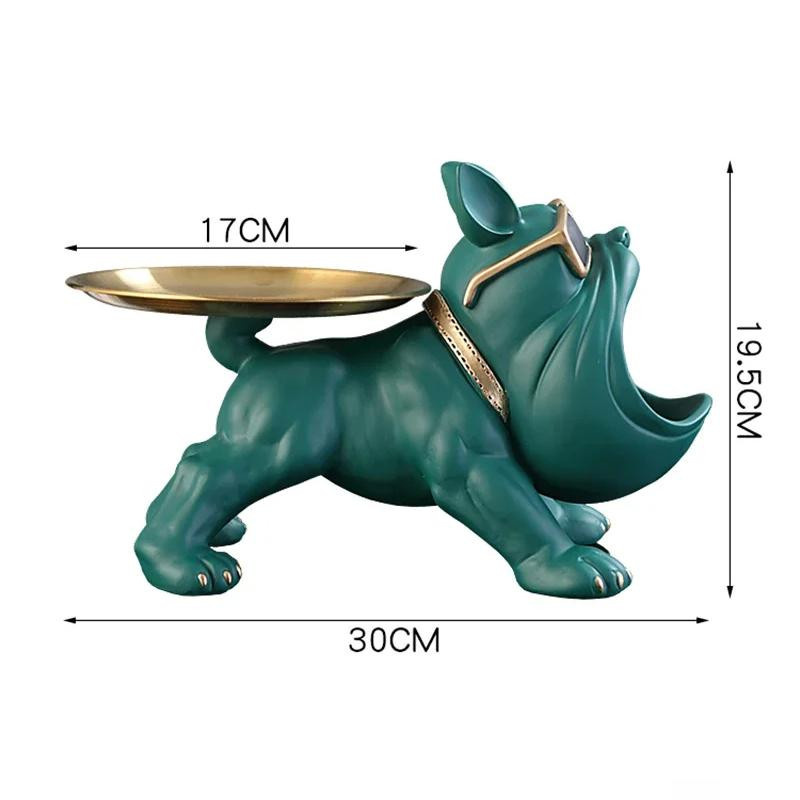 Bulldogge Figur als Hundestatue und Aufbewahrungsbox aus Kunstharz, Höhe: 30 cm - Bild 1