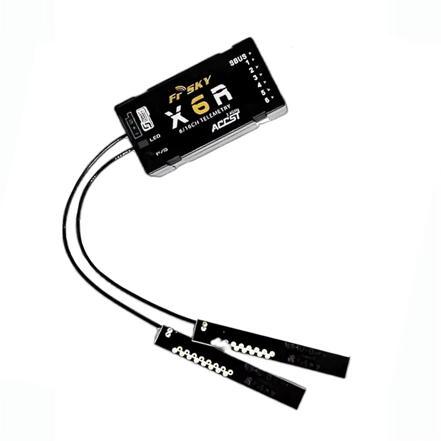 FrSky X6R 2.4G 16CH SBUS Empfänger mit PCB-Antenne und Smart Port Datenübertragung in Schwarz für Taranis, Jumper und Radiomaster Drohnen - Bild 3