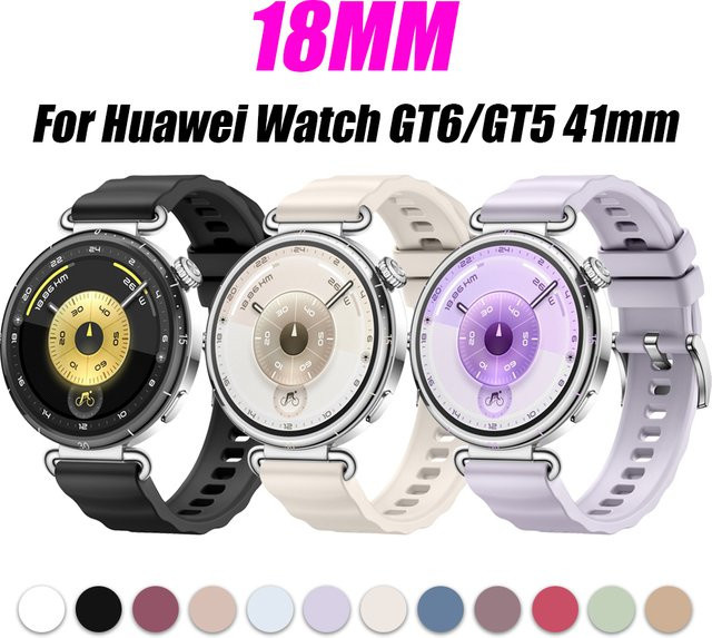 Huawei Uhrenarmband Silikon, 18 mm, Sport - Bild 1