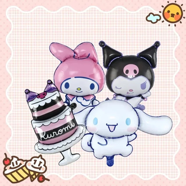 Sanrio 4-teiliges Party-Dekorationsset mit Kuromi, Pacha Dog und Melody Motiv in Mehrfarbig für Geburtstage - Bild 1