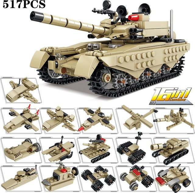 AMAZINGBLOKS Hauptkampfpanzer, Bausteine, 99-teiliges Set - Bild 1