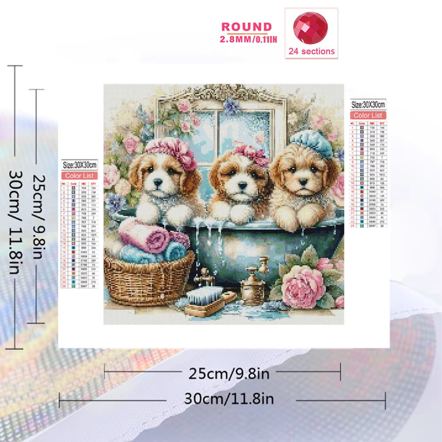 EverShine DIY Diamant-Mosaik Hund als Diamantmalerei für die Heimdekoration, Multicolor, B/T/H: 20 x 20 x 20 cm - Bild 2