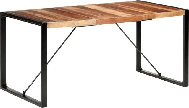 vidaXL Esstisch aus Massivholz in Braun mit Palisander-Finish, B/T/H: 160 x 80 x 75 cm - Bild 1