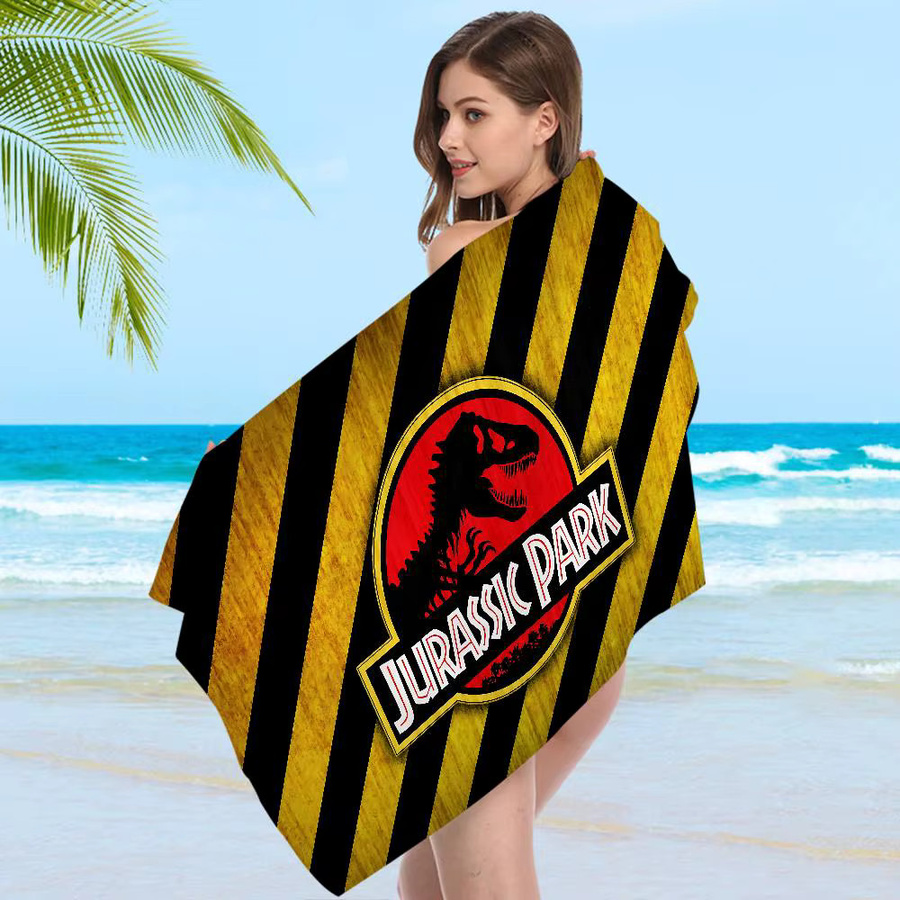 Potdemiel Badetuch J-Jurassic Park für Kinder aus Mikrofaser und Baumwolle, mehrfarbig - Bild 6