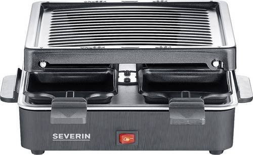 Severin Mini Raclette-Grill RG 2370 in Schwarz mit 4 Pfännchen und Grillfunktion - Bild 1