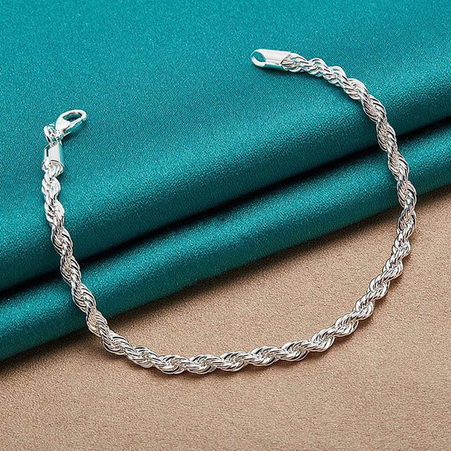 URMYLADY Armband 925 Silber, Schwarz, 20cm, Unisex - Bild 1