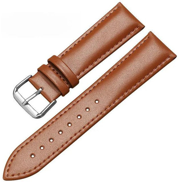 Foucsontop Uhrenarmband Leder, 21 mm, hellbraun, Unisex - Bild 1