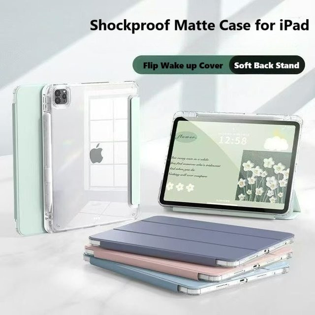 Greliana Matte Schutzhülle für iPad mit Stifthalterabdeckung in Grau - Bild 1