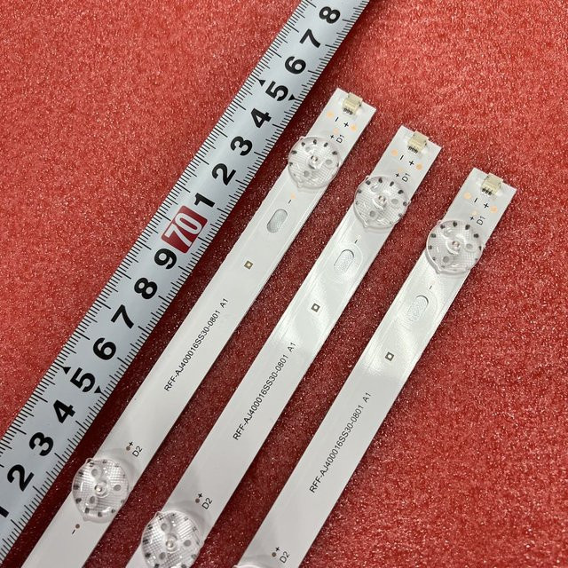 Sharp LED-Streifen mit 8 LEDs in Weiß für RF-AJ400016SS30-0801, 40BG3K, 40BL5EA, 40BL2EA, 40BL3EA, 40AJ2E, 40AJ2I, 40AJ2K, 40AJ6IE, 40AJ6KE und LC-40UK7252E - Bild 1