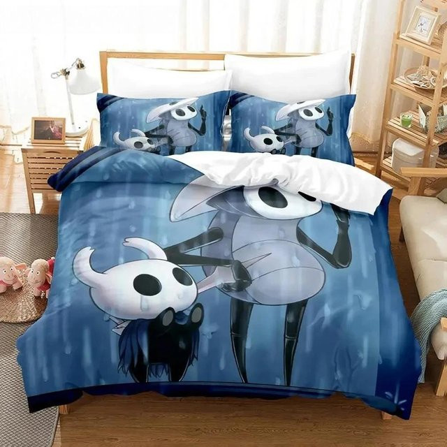 Hollow Knight Bettwäsche-Set Lodestar Blue, 3-teiliges Set aus Microfaser bestehend aus Bettbezug und Kissenbezügen, B/H: 155 x 220 cm - Bild 1