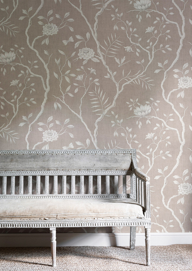 Lewis & Wood Tapete Jasper Peony in Beige mit floralem Design - Bild 1