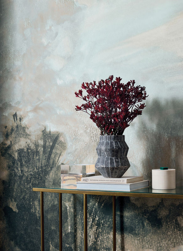 Thibaut Mural Twilight Wandtapete in Grau mit abstraktem botanischem Design aus Vlies - Bild 2