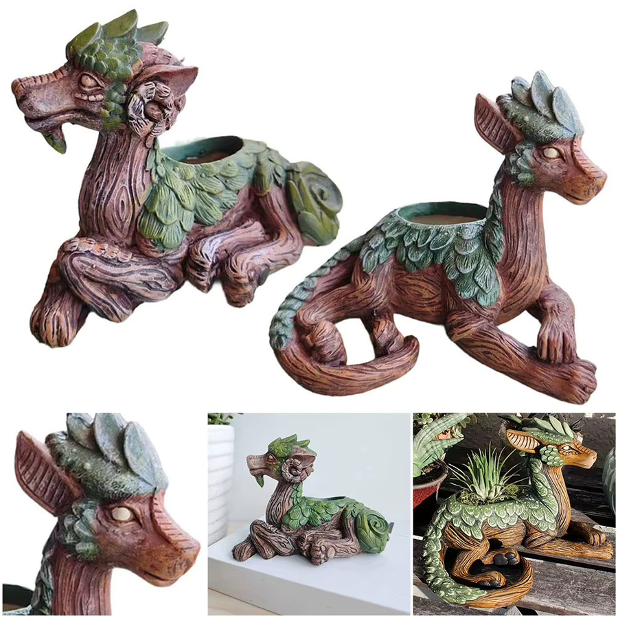 Dekorativer Drachenbaum-Sukkulenten-Übertopf von mojoyce in Multicolour aus Kunststoff - Bild 5