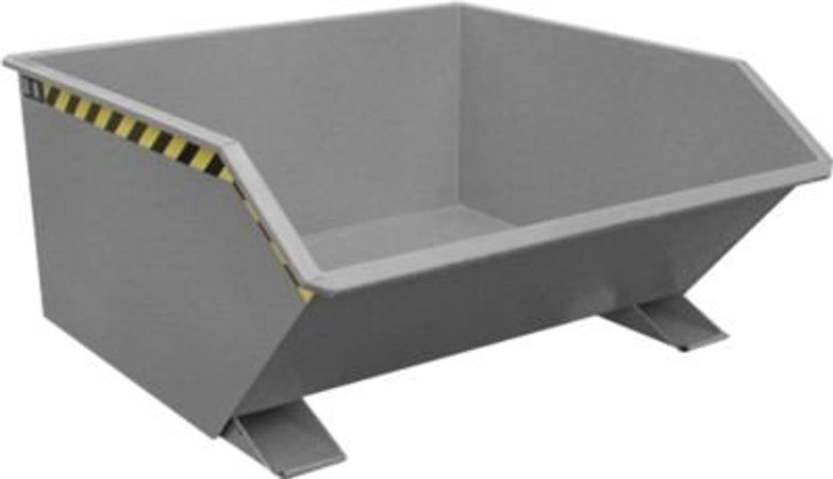 Kippbehälter Typ GU von Bauer, 750 Liter, grau, B/T/H: 128,0 x 68,0 x 75,0 cm - Bild 2