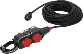 Brennenstuhl Professional Powerblock PB 1100 IP54 4-fach Steckdose mit 15m Verlängerungsleitung H07RN-F 3G1,5 in Schwarz - Bild 1