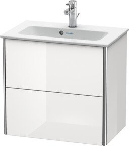 Duravit Waschtischunterschrank Compact XSquare, Farbe Weiß, Wandhängend, 2 Schubladen, B/T/H: 61 x 38,8 x 56 cm - Bild 1