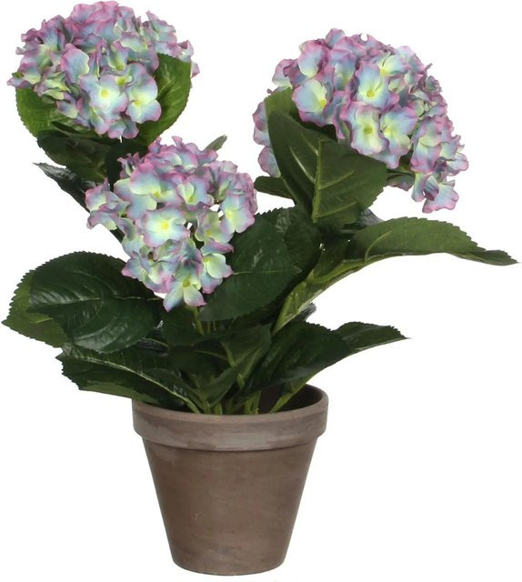 Mica Decorations Kunstpflanze Hortensie in Violett, Durchmesser: 35 cm, Höhe: 40 cm - Bild 1