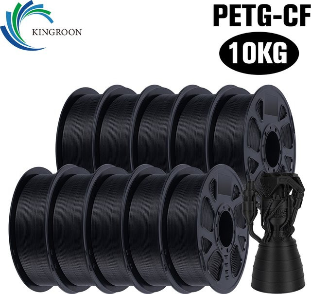 KINGROON Carbonfaser 3D-Drucker Filament für FDM, 1,75mm, Schwarz - Bild 1