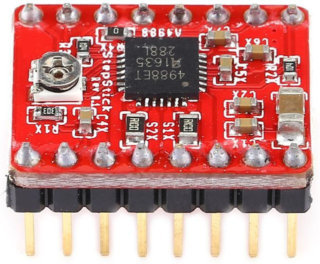 Fishine A4988 Schrittmotor Treiber Modul in Rot für 3D Drucker Teile - Bild 1