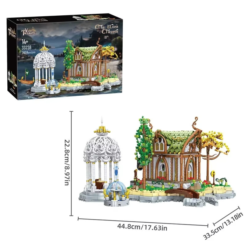 CETYL Bausteine Set Nordic Wasser Stadt Taverne Fantasy Gebäude Modell aus 2867 Teilen, Mehrfarbig - Bild 3
