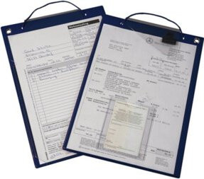 Eichner Auftragstasche mit Klettverschluss und 2 Fächern DIN A4 in Blau (10er Pack) - Bild 1