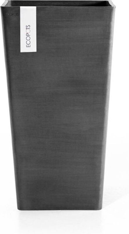 Ecopots Rotterdam Mid High 56 Blumentopf aus Kunststoff für Innen- und Außenbereich, quadratisch, B/T/H: 31 x 31 x 56,5 cm - Bild 1