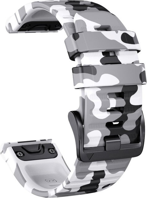 MY-CASE Uhrenarmband Silikon, Sport-Camouflage, Weiß, Unisex - Bild 1