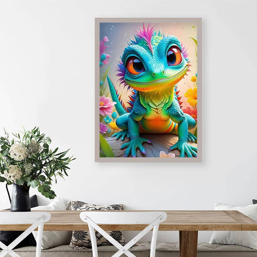 Evershine 5D Drache Diamant Malerei Tier Bild als Strass Stickerei Cartoon Wand Dekoration in Multicolour, B/H: 30 x 20 cm - Bild 3