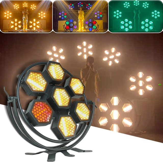 Yuer RGB LED Retro-Blitzlicht DMX512 DJ-Party-Ausrüstung für Tanzclub und Bühne, 7x100W - Bild 1