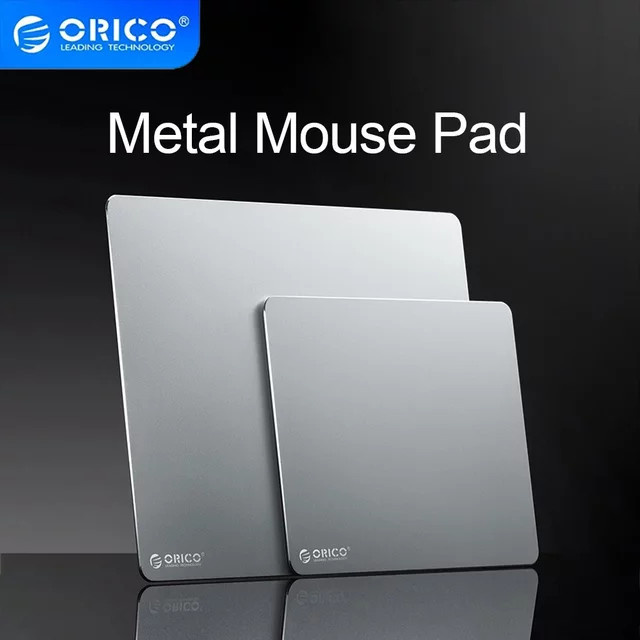 ORICO Aluminium-Gaming-Mauspad in Silber, hart und ultradünn, doppelseitig und wasserdicht für Gaming und Büro - Bild 1