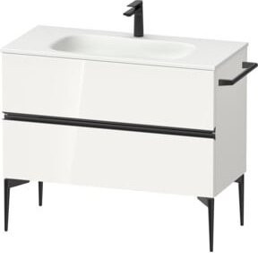 Duravit Waschtischunterschrank Sivida wandhängend in Weiß Hochglanz mit 2 Schubladen, B/H/T: 101 x 59,2 x 47,7 cm - Bild 1