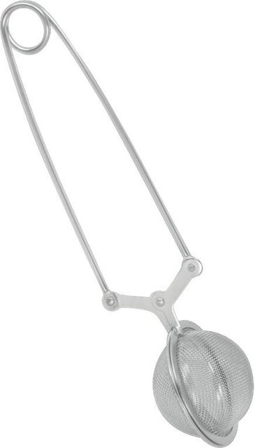 Metaltex Teebrüher aus Edelstahl in Silber mit Sieb und runder Form - Bild 1