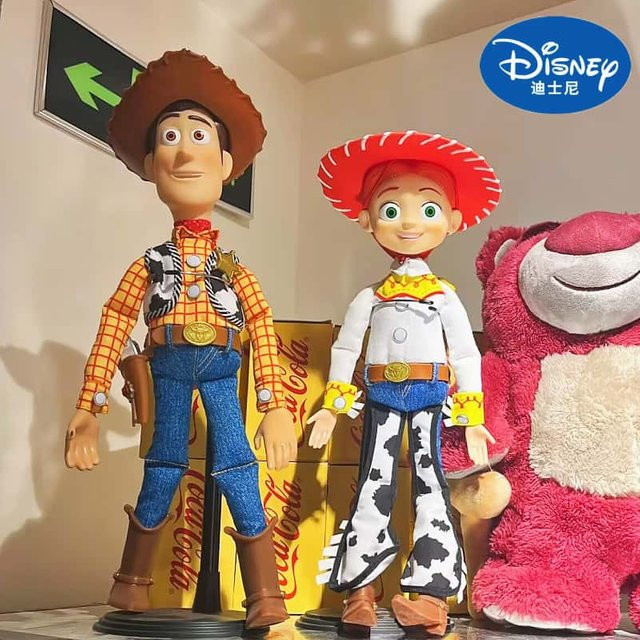 Bandai Disney Toy Story 4, sprechende Woody Buzz Jessie Rex Actionfiguren, Set - Bild 1