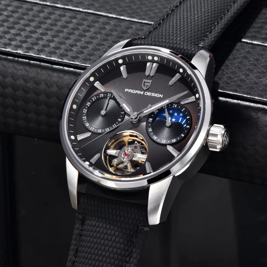 PAGANI DESIGN Armbanduhr, Tourbillon, Mechanisch, Edelstahl, 41 mm, Herren - Bild 3