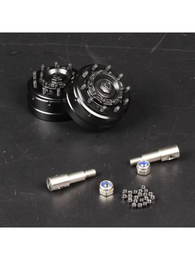 Tamiya Vorderlager Achse Bremsnabe, Metallsimulation, Maßstab 1:14 - Bild 2
